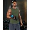 image:imageCOOFANDY Mens Workout Tank Tops Cut Off Bodybuilding Fitness Muscle Shirts Wide Armholes Summer Sleeveless ShirtArmy Green