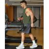 image:imageCOOFANDY Mens Workout Tank Tops Cut Off Bodybuilding Fitness Muscle Shirts Wide Armholes Summer Sleeveless ShirtArmy Green