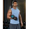 image:imageCOOFANDY Mens Workout Tank Tops Cut Off Bodybuilding Fitness Muscle Shirts Wide Armholes Summer Sleeveless ShirtBlue