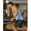 image:imageCOOFANDY Mens Workout Tank Tops Cut Off Bodybuilding Fitness Muscle Shirts Wide Armholes Summer Sleeveless ShirtBlue