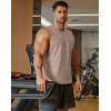image:imageCOOFANDY Mens Workout Tank Tops Cut Off Bodybuilding Fitness Muscle Shirts Wide Armholes Summer Sleeveless ShirtKhaki