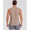 image:imageCOOFANDY Mens Workout Tank Tops Cut Off Bodybuilding Fitness Muscle Shirts Wide Armholes Summer Sleeveless ShirtKhaki