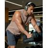 image:imageCOOFANDY Mens Workout Tank Tops Cut Off Bodybuilding Fitness Muscle Shirts Wide Armholes Summer Sleeveless ShirtKhaki