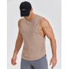 image:imageCOOFANDY Mens Workout Tank Tops Cut Off Bodybuilding Fitness Muscle Shirts Wide Armholes Summer Sleeveless ShirtKhaki
