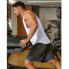 image:imageCOOFANDY Mens Workout Tank Tops Cut Off Bodybuilding Fitness Muscle Shirts Wide Armholes Summer Sleeveless ShirtWhite