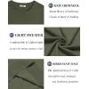 image:imageCOOFANDY Mens Casual TShirts Short Sleeve Crewneck Pullover Classic Knit Tee ShirtsArmy Green