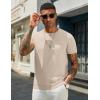 image:imageCOOFANDY Mens Casual TShirts Short Sleeve Crewneck Pullover Classic Knit Tee ShirtsBeige