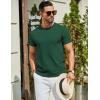 image:imageCOOFANDY Mens Casual TShirts Short Sleeve Crewneck Pullover Classic Knit Tee ShirtsDark Green