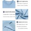 image:imageCOOFANDY Mens Casual TShirts Short Sleeve Crewneck Pullover Classic Knit Tee ShirtsLight Blue