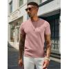 image:imageCOOFANDY Mens Casual TShirts Short Sleeve Crewneck Pullover Classic Knit Tee ShirtsPink