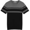 image:imageCOOFANDY Mens Casual TShirts Short Sleeve Crewneck Pullover Classic Knit Tee ShirtsStripe  Black  Grey