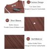 image:imageCOOFANDY Mens Knit Button Down Shirt Vintage Short Sleeve Polo Shirts Casual Beach TopsDark Brown