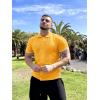 image:imageCOOFANDY Mens Knit Button Down Shirt Vintage Short Sleeve Polo Shirts Casual Beach TopsYellow
