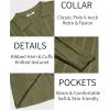 image:imageCOOFANDY Mens Knit Long Sleeve Polo Shirt Casual Polo Collared Sweater VNeck Textured PulloverArmy Green