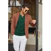 image:imageCOOFANDY Mens Knit Long Sleeve Polo Shirt Casual Polo Collared Sweater VNeck Textured PulloverEvergreen