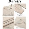 image:imageCOOFANDY Mens Knit Polo Sweater Long Sleeve Quarter Button Polo Shirts Casual Ribbed Collared Shirt Golf Pullover SweatersBeige