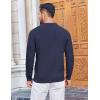 image:imageCOOFANDY Mens Knit Polo Sweater Long Sleeve Quarter Button Polo Shirts Casual Ribbed Collared Shirt Golf Pullover SweatersBlue Purple