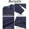 image:imageCOOFANDY Mens Knit Polo Sweater Long Sleeve Quarter Button Polo Shirts Casual Ribbed Collared Shirt Golf Pullover SweatersBlue Purple