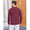 image:imageCOOFANDY Mens Knit Polo Sweater Long Sleeve Quarter Button Polo Shirts Casual Ribbed Collared Shirt Golf Pullover SweatersDark Red