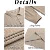 image:imageCOOFANDY Mens Knit Polo Sweater Long Sleeve Quarter Button Polo Shirts Casual Ribbed Collared Shirt Golf Pullover SweatersKhaki