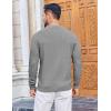 image:imageCOOFANDY Mens Knit Polo Sweater Long Sleeve Quarter Button Polo Shirts Casual Ribbed Collared Shirt Golf Pullover SweatersMedium Gray