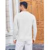 image:imageCOOFANDY Mens Knit Polo Sweater Long Sleeve Quarter Button Polo Shirts Casual Ribbed Collared Shirt Golf Pullover SweatersWhite