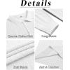 image:imageCOOFANDY Mens Knit Polo Sweater Long Sleeve Quarter Button Polo Shirts Casual Ribbed Collared Shirt Golf Pullover SweatersWhite