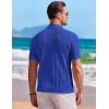 image:imageCOOFANDY Mens Knit Shirts Short Sleeve Button Down Casual Polo Shirt Summer Beach Vacation ShirtsSky Blue