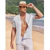 image:imageCOOFANDY Mens Knit Shirts Short Sleeve Button Down Casual Polo Shirt Summer Beach Vacation ShirtsWhite