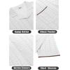 image:imageCOOFANDY Mens Knit Shirts Short Sleeve Button Down Casual Polo Shirt Summer Beach Vacation ShirtsWhitebrown