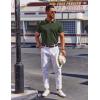 image:imageCOOFANDY Mens Polo Shirts Short Sleeve Casual Knit Polo Shirt Vintage Golf T Shirts Old Money TopsArmy Green