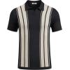 image:imageCOOFANDY Mens Polo Shirts Short Sleeve Casual Knit Polo Shirt Vintage Golf T Shirts Old Money TopsBlack  Beige