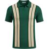 image:imageCOOFANDY Mens Polo Shirts Short Sleeve Casual Knit Polo Shirt Vintage Golf T Shirts Old Money TopsGreen  Black