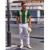 image:imageCOOFANDY Mens Polo Shirts Short Sleeve Casual Knit Polo Shirt Vintage Golf T Shirts Old Money TopsGreen  Black