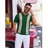 image:imageCOOFANDY Mens Polo Shirts Short Sleeve Casual Knit Polo Shirt Vintage Golf T Shirts Old Money TopsGreen  Black