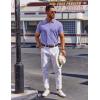 image:imageCOOFANDY Mens Polo Shirts Short Sleeve Casual Knit Polo Shirt Vintage Golf T Shirts Old Money TopsPurple