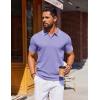 image:imageCOOFANDY Mens Polo Shirts Short Sleeve Casual Knit Polo Shirt Vintage Golf T Shirts Old Money TopsPurple