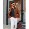 image:imageCOOFANDY Mens Quarter Zip Polo Sweater Long Sleeve Knit Polo Shirts Casual Lightweight Dress PulloverBlack