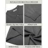 image:imageCOOFANDY Mens Quarter Zip Polo Sweater Long Sleeve Knit Polo Shirts Casual Lightweight Dress PulloverDark Grey