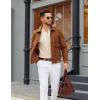 image:imageCOOFANDY Mens Quarter Zip Polo Sweater Long Sleeve Knit Polo Shirts Casual Lightweight Dress PulloverKhaki