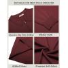 image:imageCOOFANDY Mens Quarter Zip Polo Sweater Long Sleeve Knit Polo Shirts Casual Lightweight Dress PulloverWine Red