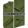 image:imageCOOFANDY Mens Quarter Zip Pullover Dress Slim Fit Sweater Mock Neck Sweaters Casual Long Sleeve PulloversArmy Green
