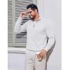 image:imageCOOFANDY Mens Quarter Zip Pullover Dress Slim Fit Sweater Mock Neck Sweaters Casual Long Sleeve PulloversWhite
