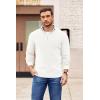 image:imageCOOFANDY Mens Quarter Zip Pullover Slim Fit Lightweight Sweater Casual Mock Neck Knit Polo SweaterWhite