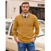 image:imageCOOFANDY Mens Quarter Zip Pullover Slim Fit Lightweight Sweater Casual Mock Neck Knit Polo SweaterYellow