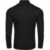 image:imageCOOFANDY Mens Quarter Zip Sweater Slim Fit Casual Knitted Turtleneck Pullover Mock Neck Polo SweaterBlack