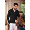 image:imageCOOFANDY Mens Quarter Zip Sweater Slim Fit Casual Knitted Turtleneck Pullover Mock Neck Polo SweaterBlack