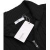 image:imageCOOFANDY Mens Quarter Zip Sweater Slim Fit Casual Knitted Turtleneck Pullover Mock Neck Polo SweaterBlack