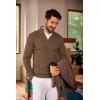 image:imageCOOFANDY Mens Quarter Zip Sweater Slim Fit Casual Knitted Turtleneck Pullover Mock Neck Polo SweaterCoffee Brown