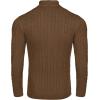 image:imageCOOFANDY Mens Quarter Zip Sweater Slim Fit Casual Knitted Turtleneck Pullover Mock Neck Polo SweaterCoffee Brown